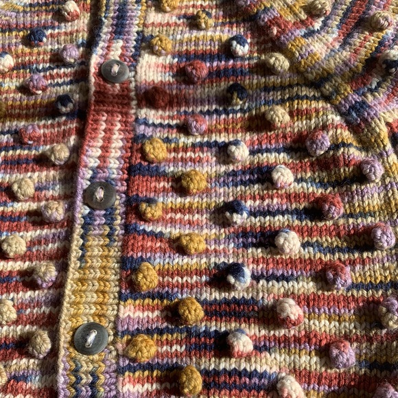 Misha & Puff | Popcorn Merino Wool Cardigan | Solstice Space Dye | 18-24M - Picture 4 of 6